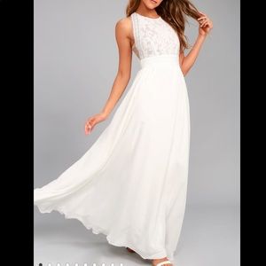 White Lace Maxi Dress